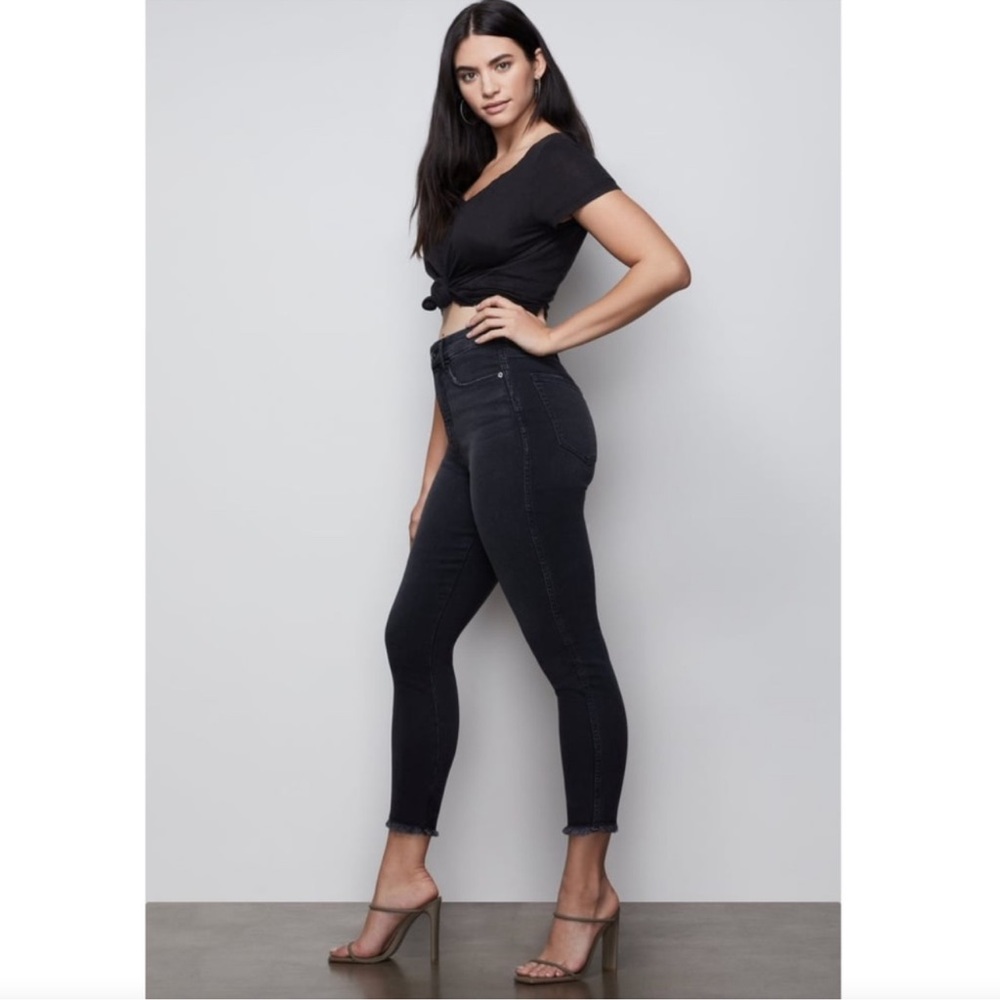 Good American Good Curve Skinny Jeans Black085 Black Size 26